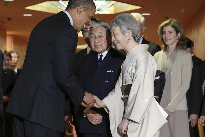 Barack Obama, Akihito, Michiko