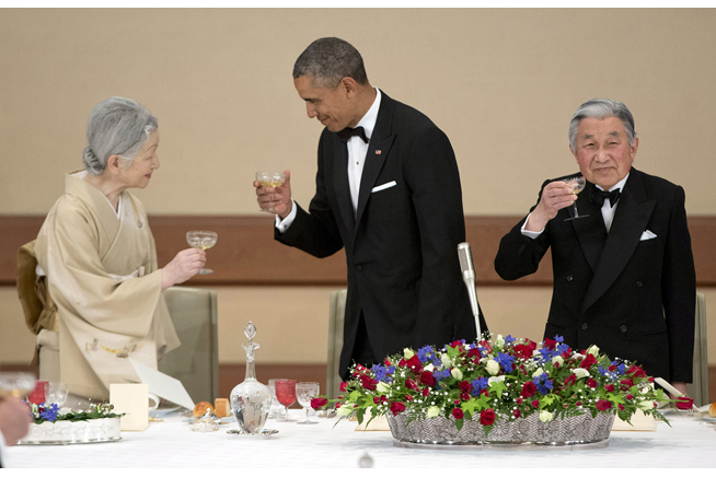 Barack Obama, Akihito, Michiko