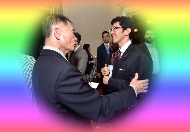 George Takei and Wataru Ishizaka at LGBT Pride Month Reception
