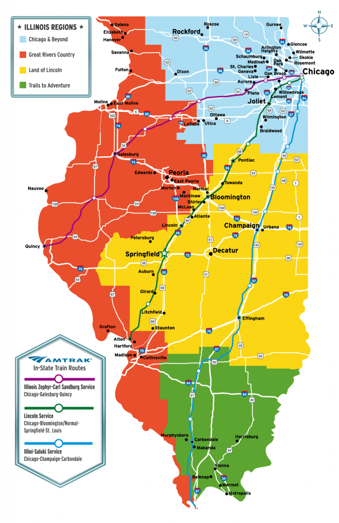 イリノイ州の地図 ©イリノイ州観光局