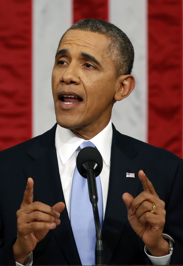 President Obama during the 2014 State of the Union address (© AP Images)