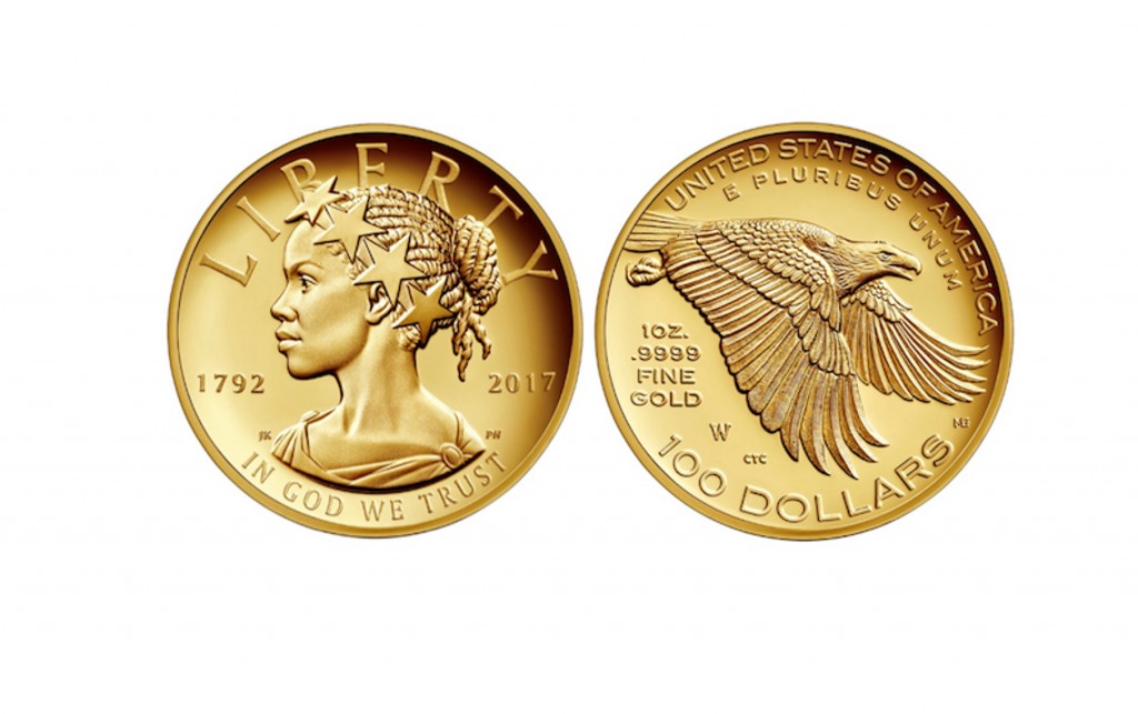 2017年に発行される造幣局設立225周年記念金貨 (米国造幣局)