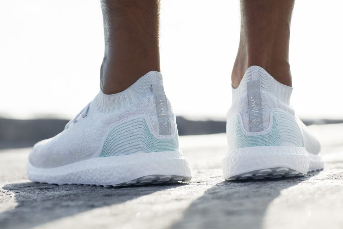 New Ultraboost Uncaged Parley shoes use the equivalent of 11 plastic bottles reclaimed from the ocean. (Courtesy photo)