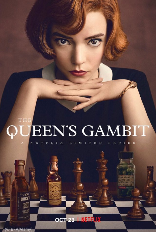 A promotional poster for the Netflix series “The Queen’s Gambit.” (© BFA/Alamy)