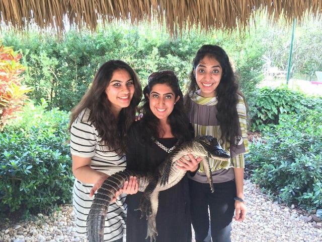 Amber Ajani (center), seen in Florida, says cross-cultural exchange sparked personal and professional growth. (Courtesy of Amber Ajani)