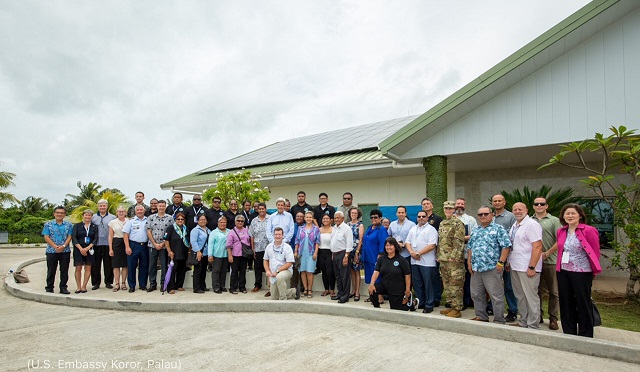 The U.S. Embassy in Koror, Palau, recently installed solar panels to help it become the first U.S. Embassy to achieve net zero emissions. (U.S. Embassy Koror, Palau)
