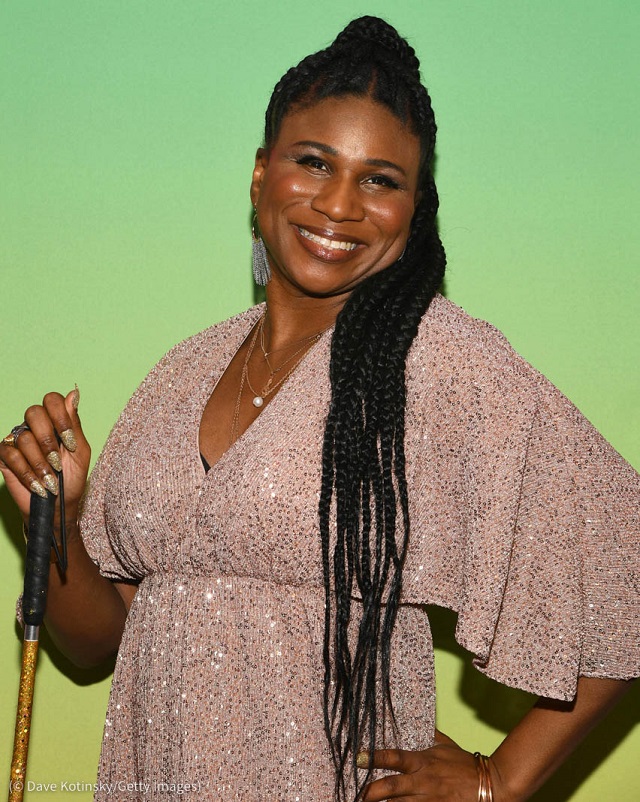 The award-winning artist known as Lachi helped create the disability advocacy group called RAMPD, which stands for the Recording Artists and Music Professionals with Disabilities. Lachi, show above in April, was born with congenital visual impairment. (© Dave Kotinsky/Getty Images)