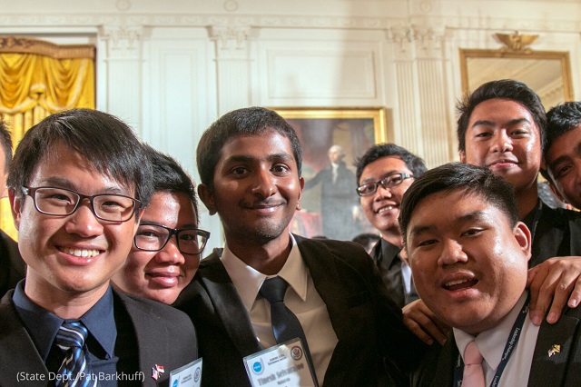 Young Southeast Asian Leaders Initiative (YSEALI) fellows visit the White House in 2015. (State Dept./Pat Barkhuff)