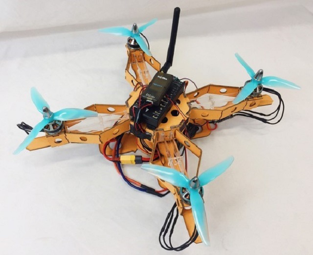 Arizona State University-based technologies that received patents in 2022 include foldable quadrotors (prototype shown). (Courtesy of School of Manufacturing Systems and Networks/ASU)